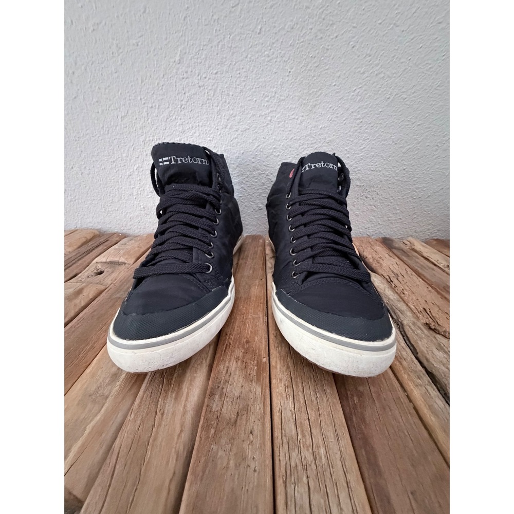 Tretorn Gore-Tex High Top Sneakers 7 Black Nylon Waterproof Lace Up Shoes